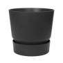 ELHO Pot de fleurs rond Greenville 40 - Extérieur - Ш 39 x H 36,8 cm - Vivre noir