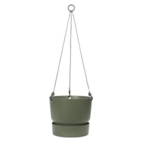 ELHO Pot de fleurs a suspendre Greenville 24 - Extérieur - Ш 23,9 x H 20,3 cm - Vert feuille