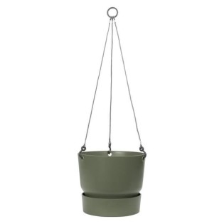 ELHO Pot de fleurs a suspendre Greenville 24 - Extérieur - Ш 23,9 x H 20,3 cm - Vert feuille