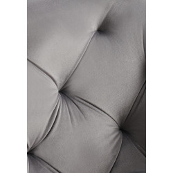 Chaise de salle à manger Antigo en velours gris foncé