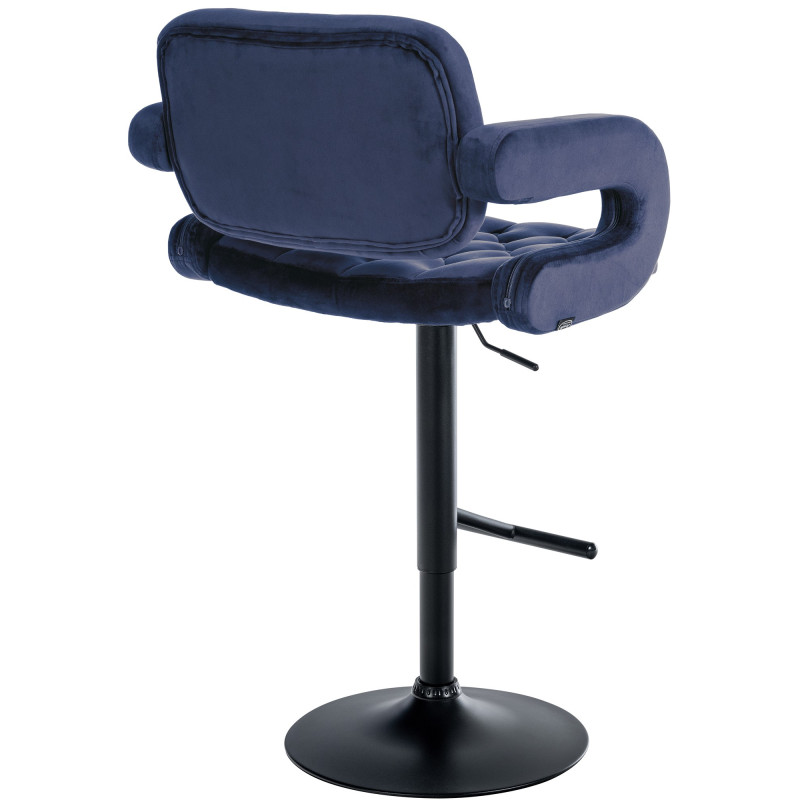 Tabouret de bar Dublin en velours bleu