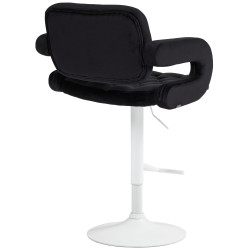 Tabouret de bar Dublin en velours noir