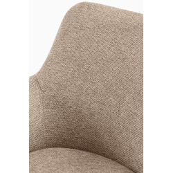 Chaise de salle à manger Olema en tissu taupe