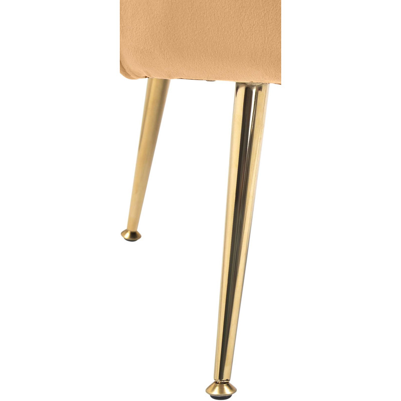 Chaise Rosita en velours jaune