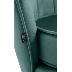 Fauteuil Rosita, velours, vert