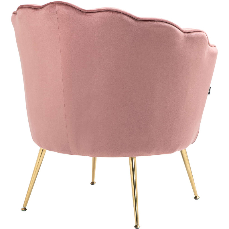 Chaise Rosita en velours rose