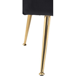 Chaise Rosita en velours noir