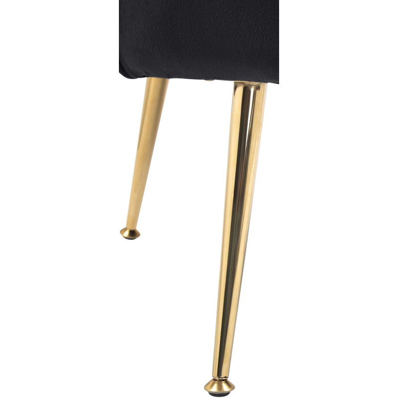 Fauteuil Rosita, velours noir