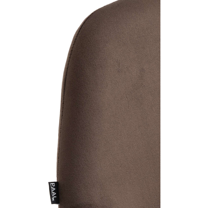 Tabouret de bar Braga velours chrome brun
