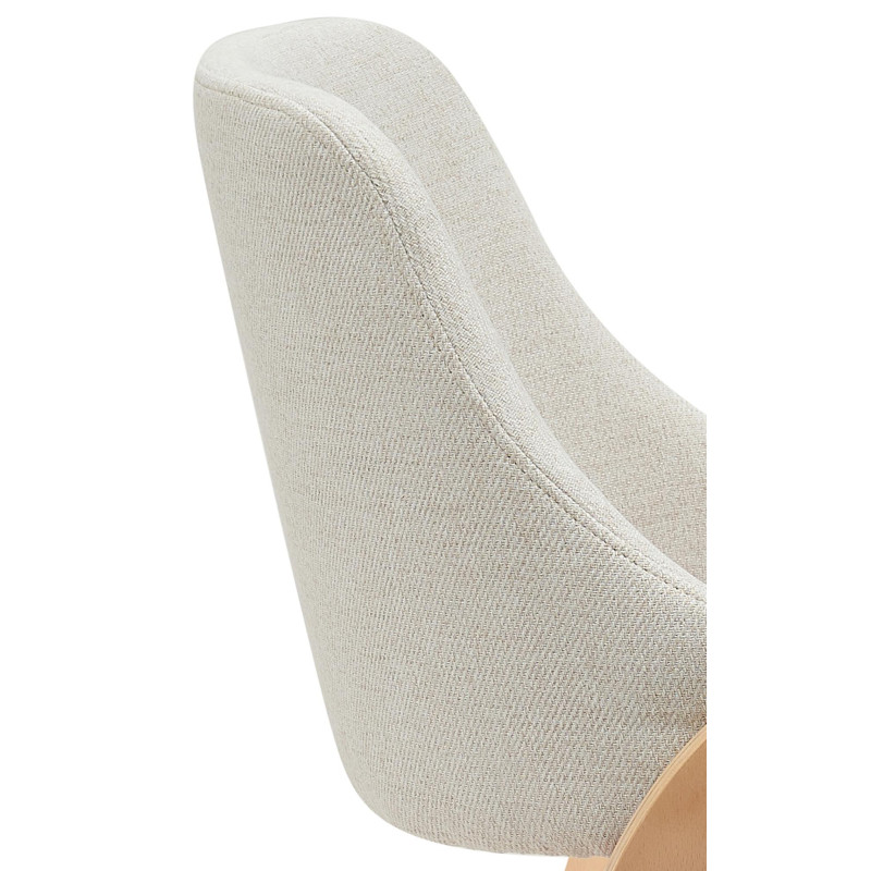 Chaise de salle à manger Vangale en tissu nature/crème