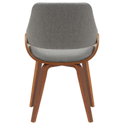 Chaise de salle à manger Vangale en tissu noyer/gris foncé