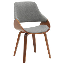 Chaise de salle à manger Vangale en tissu noyer/gris foncé