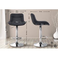 Tabouret de bar Vonore en...