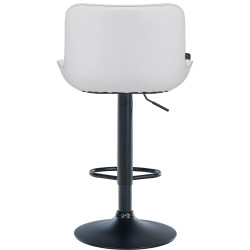 Tabouret de bar Vonore simili cuir blanc