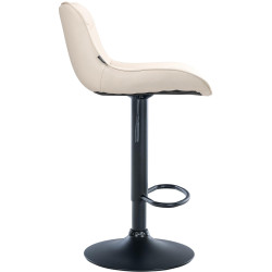 Tabouret de bar Vonore simili cuir crème