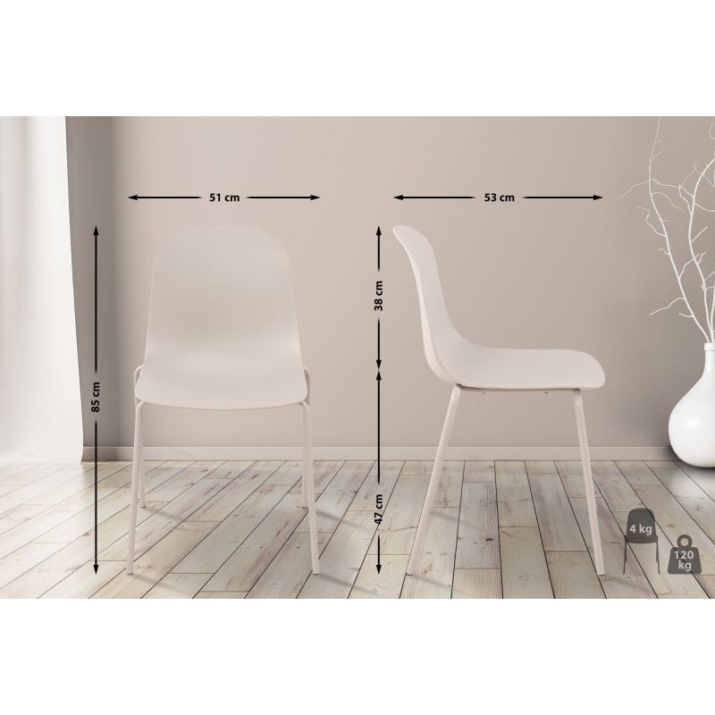 Chaise Hardin gris clair