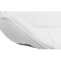 Tabouret de bar Vonore, similicuir blanc