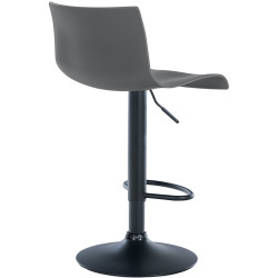 Lot de 2 tabourets de bar en plastique Branford gris