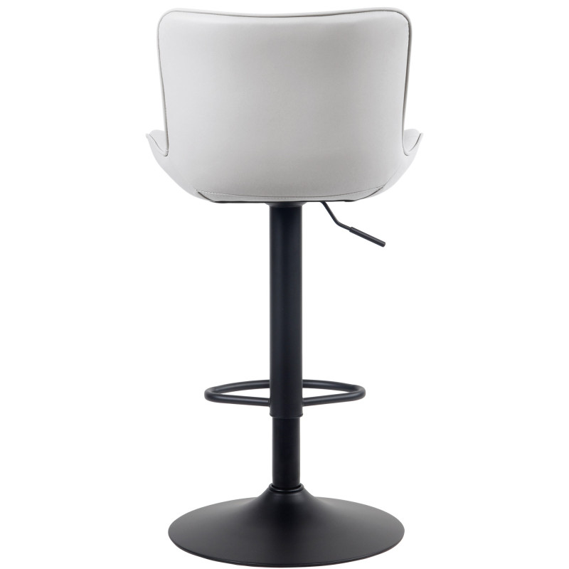 Tabouret de bar Linus en cuir artificiel blanc