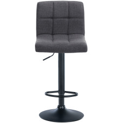 Lot de 2 tabourets de bar Calma tissu gris clair