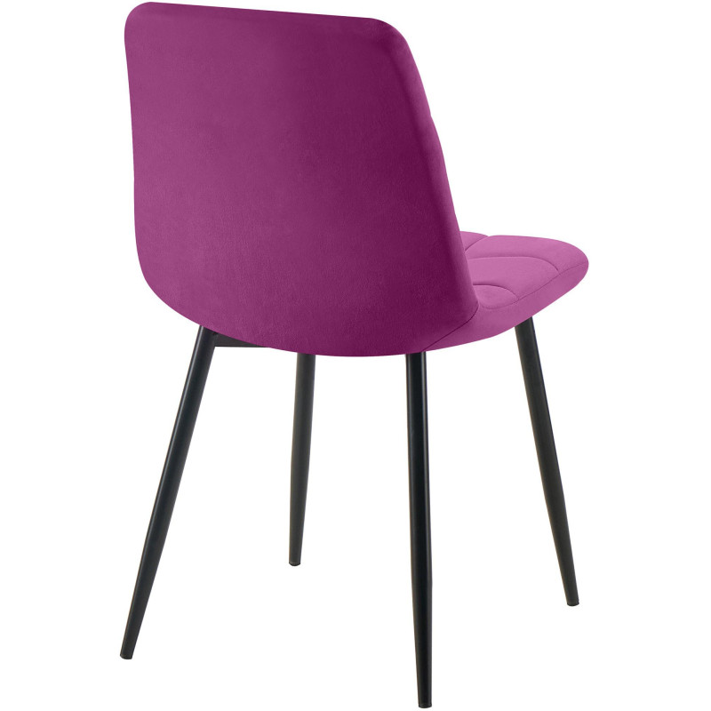 Lot de 4 chaises de salle à manger Antibes violettes