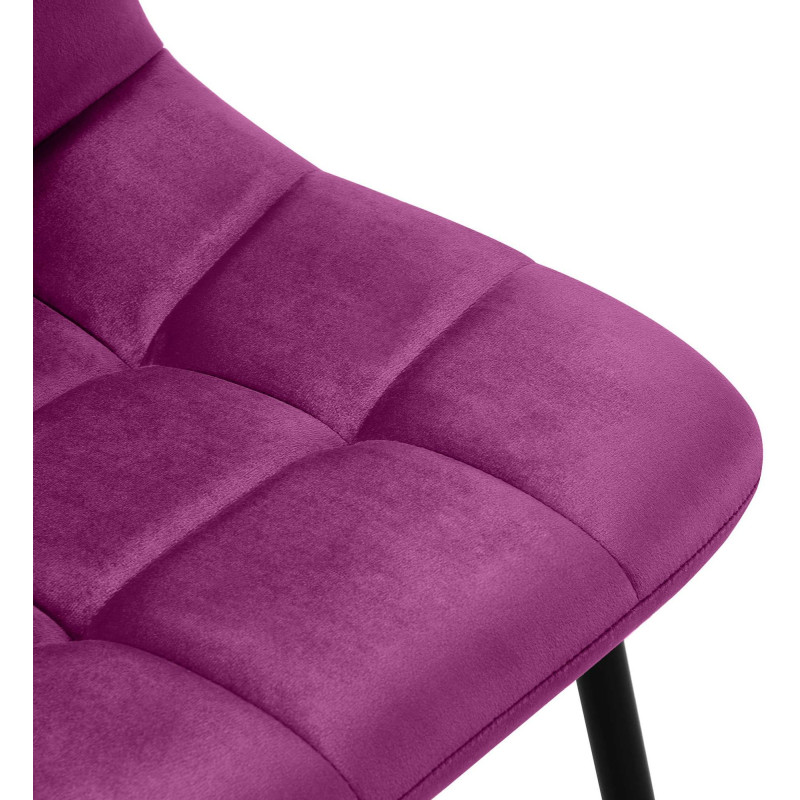 Lot de 4 chaises de salle à manger Antibes violettes