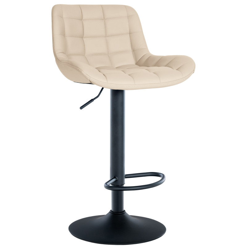 Tabouret de bar Tover en cuir artificiel crème