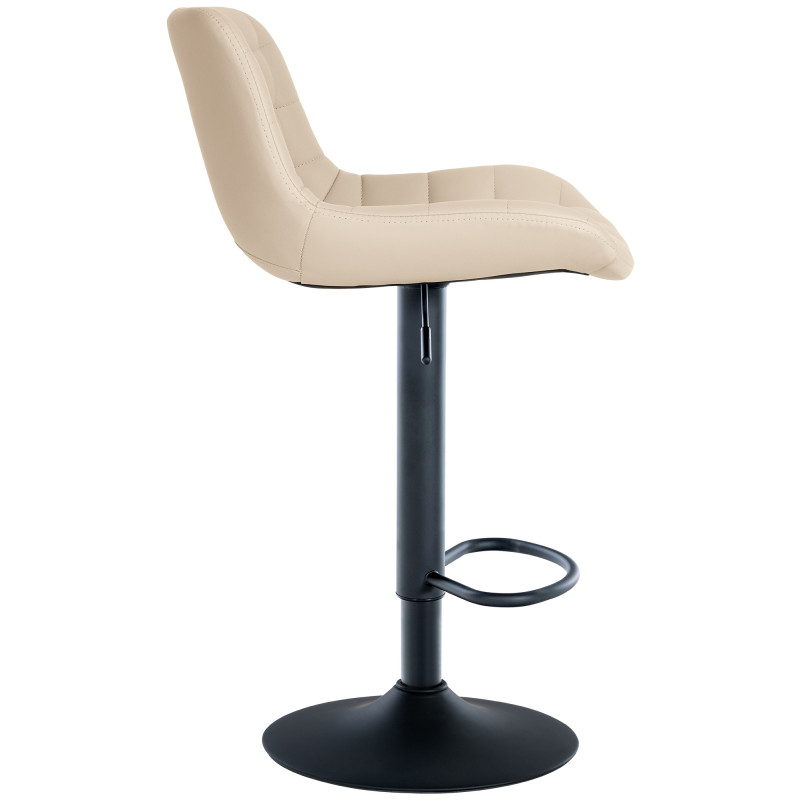 Tabouret de bar Tover en cuir artificiel crème