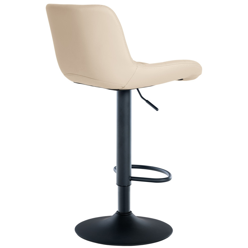 Tabouret de bar Tover en cuir artificiel crème