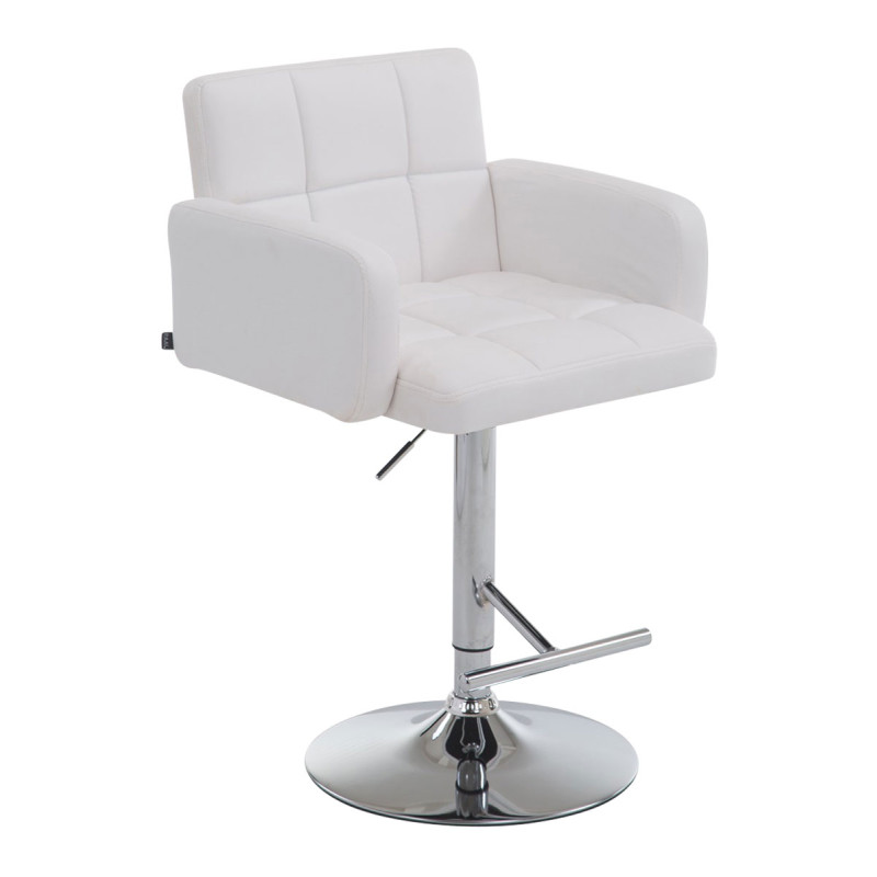 Tabouret de bar Los Angeles simili cuir C blanc