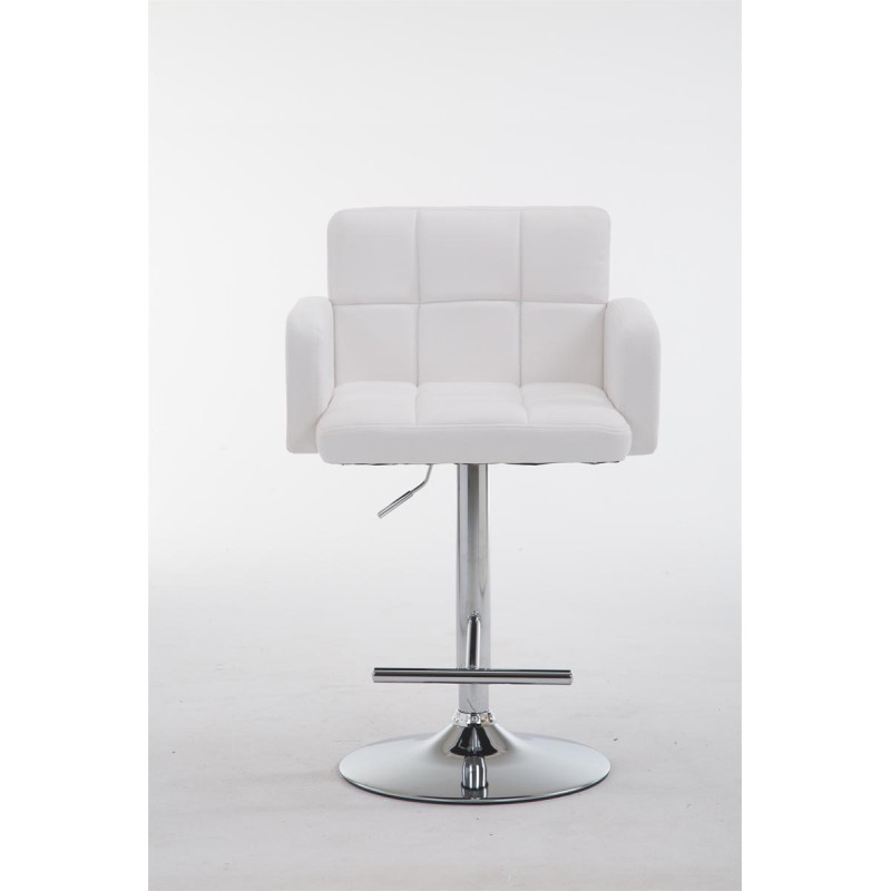 Tabouret de bar Los Angeles simili cuir C blanc