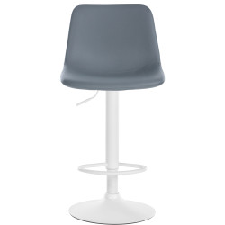 Lot de 2 tabourets de bar Divo, simili cuir gris