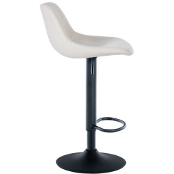 Tabouret de bar Loft en velours crème