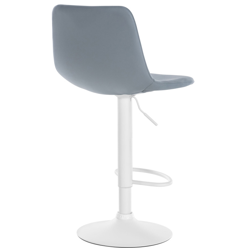 Lot de 2 tabourets de bar Divo, simili cuir gris