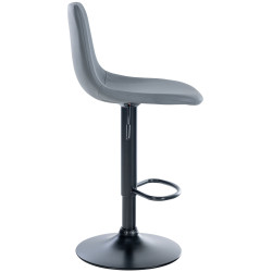 Lot de 2 tabourets de bar Divo simili cuir gris