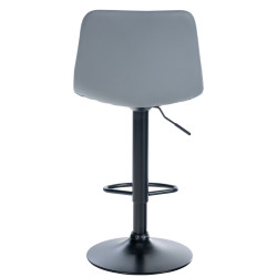 Lot de 2 tabourets de bar Divo simili cuir gris