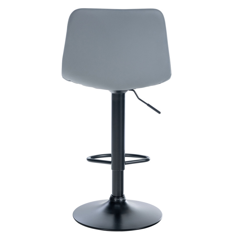 Lot de 2 tabourets de bar Divo simili cuir gris