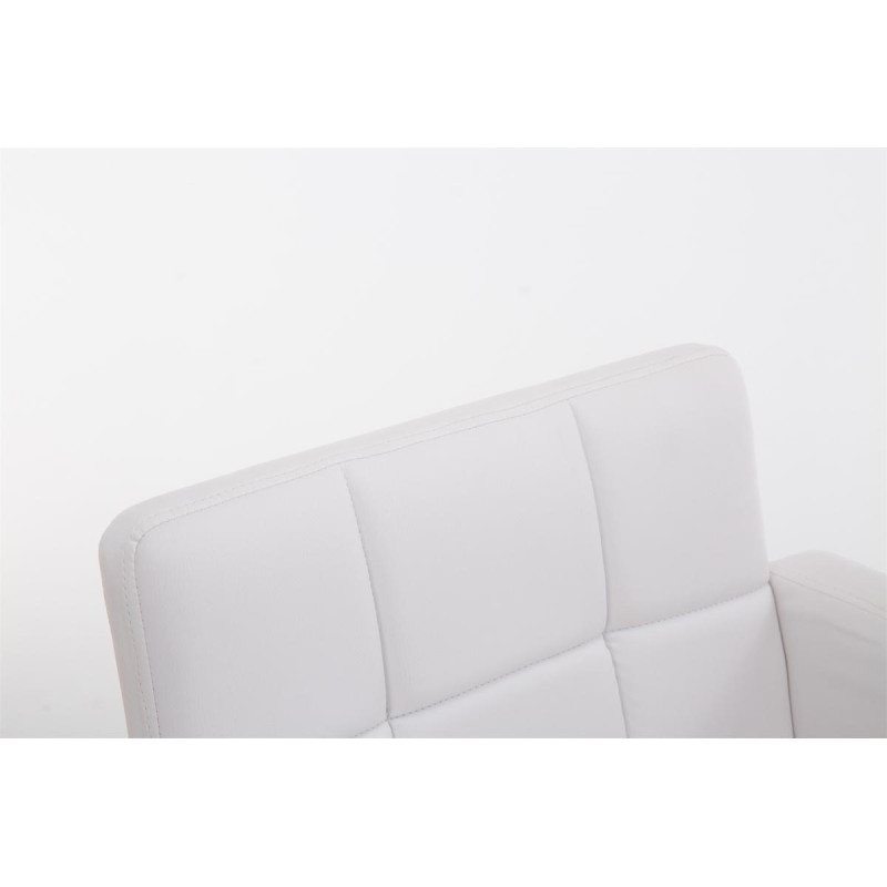 Tabouret de bar Los Angeles simili cuir C blanc