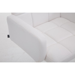 Tabouret de bar Los Angeles simili cuir C blanc