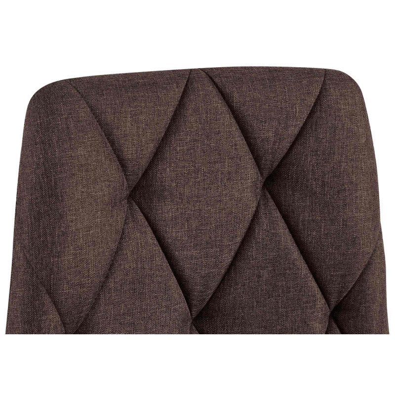 Lot de 2 chaises de salle à manger Clairton en tissu marron