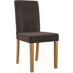 Chaise de salle à manger Ina Cord marron clair antique