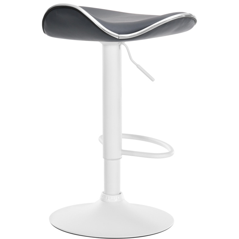 Tabouret de bar Shanghai, simili cuir gris
