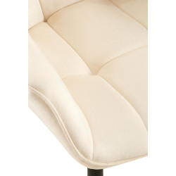 Chaise de salle à manger Roseville, velours, crème