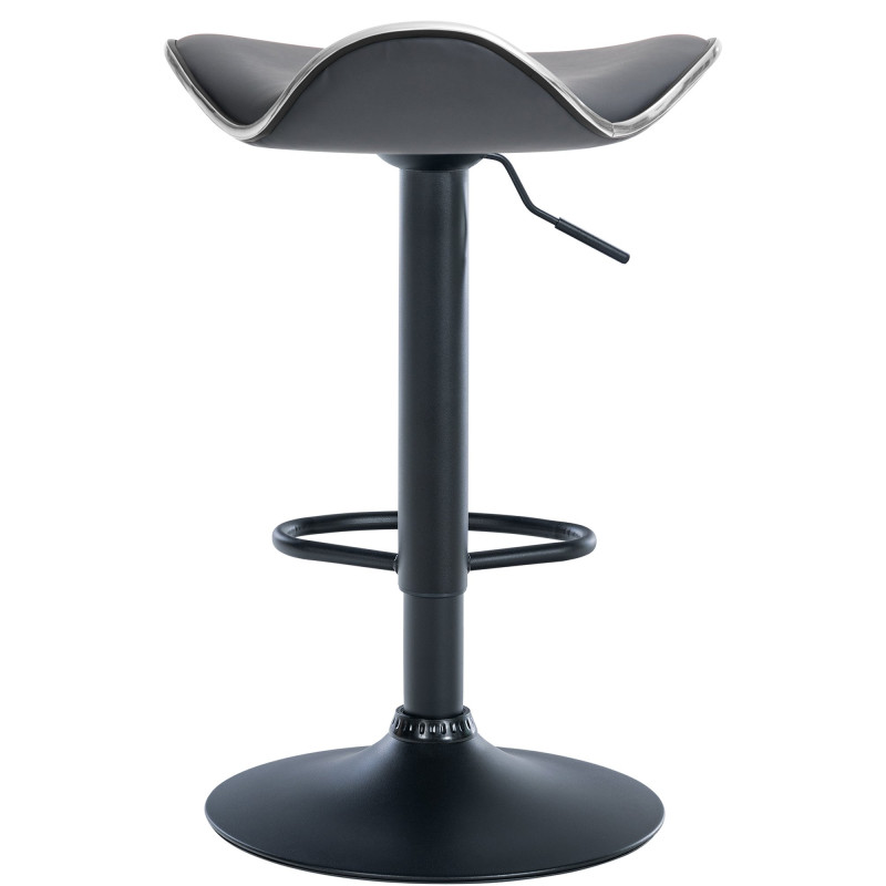 Tabouret de bar Shanghai, simili cuir gris