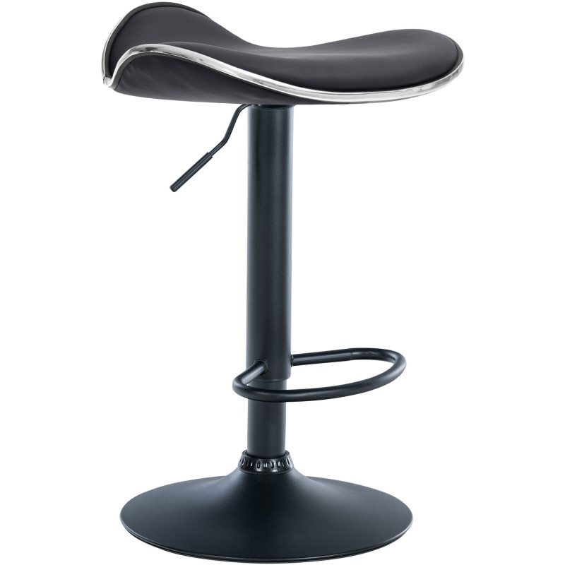 Tabouret de bar Shanghai, simili cuir noir
