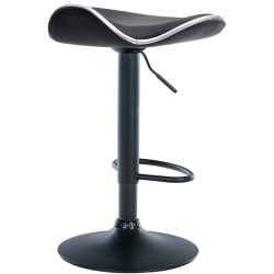 Tabouret de bar Shanghai, simili cuir noir