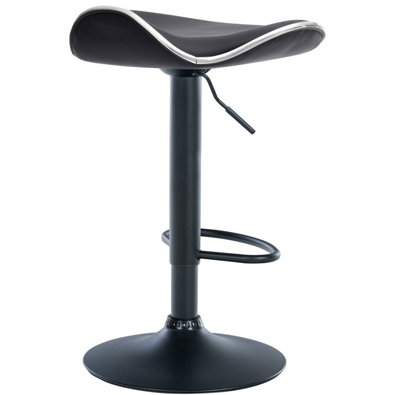 Tabouret de bar Shanghai, simili cuir noir