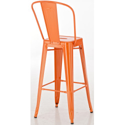 Lot de 4 tabourets de bar Aiden orange