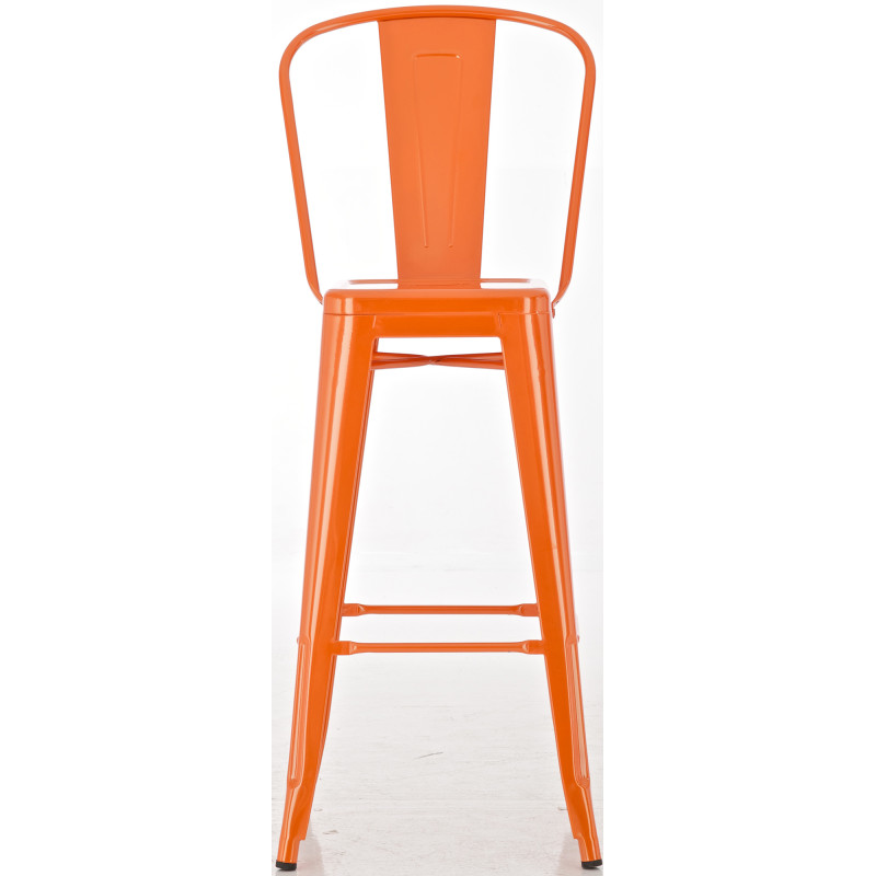 Lot de 4 tabourets de bar Aiden orange
