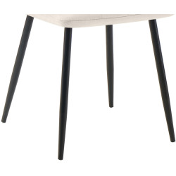 Ensemble de 4 chaises de salle à manger Tilde en velours blanc crème